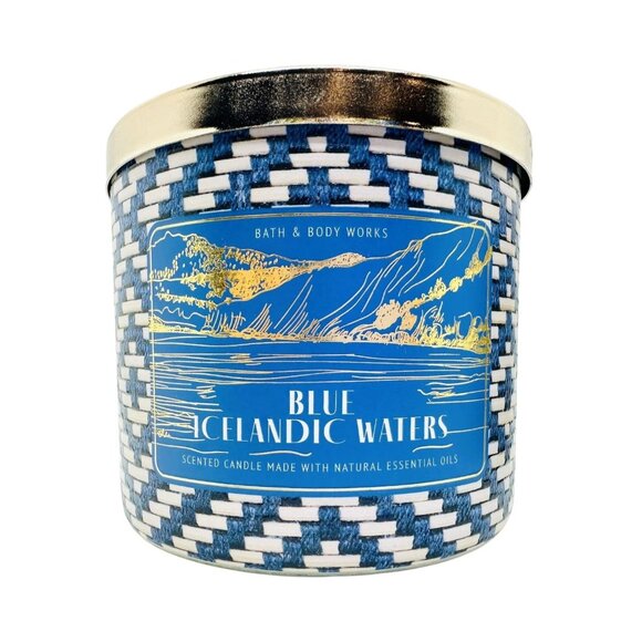 Bath & Body Works Other - Bath and Body Works Blue Icelandic Waters Scented 3-Wick Candle (14.5 oz)
